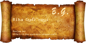 Bika Gyöngyi névjegykártya